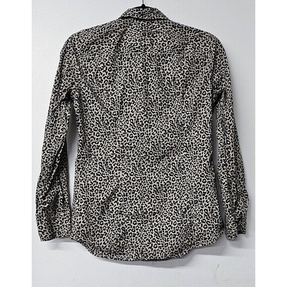 J CREW Animal Print Long Sleeve Button-Up Women Shirt (XS) - Picture 4 of 4